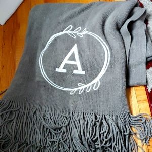 NWT things remembered gray knit throw